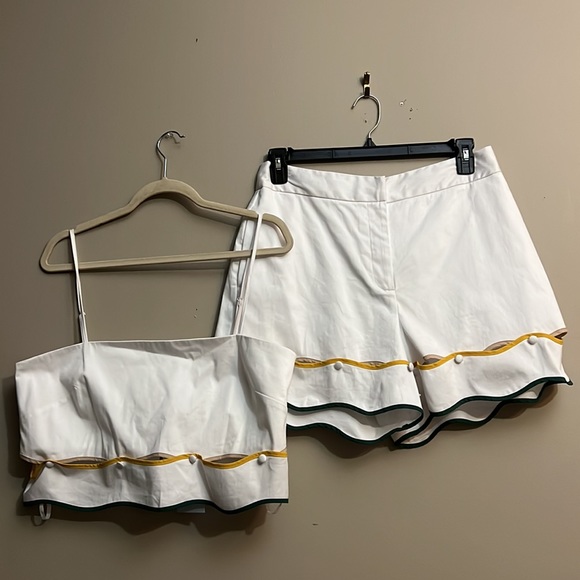 Antonio Melani x The Nat Note Zoe Scalloped High Waisted Shorts And Top. - Picture 6 of 15